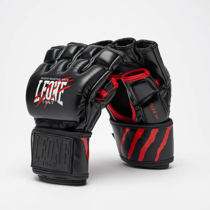 Manusi de MMA - Manusi Leone MMA Primal Instinct Negru/Rosu
