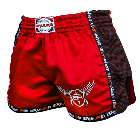 Outlet General - Short kickboxing ARMURA  Muay 2.0 Rosu/negru