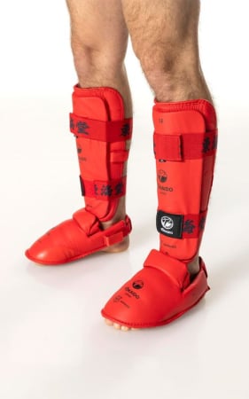 Tibiere - Tibiere cu botosei Tokaido WKF rosii