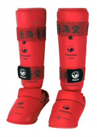 Tibiere - Tibiere cu botosei Tokaido WKF rosii