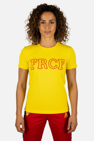 Tricouri - Tricou Bumbac Feminin Oficial FRCF Galben