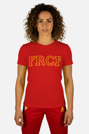 Tricouri - Tricou Bumbac Feminin Oficial FRCF Rosu