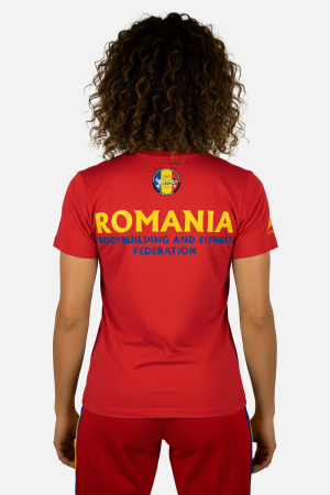 Tricou Bumbac Feminin Oficial FRCF Rosu [1]