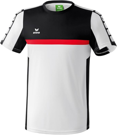 Tricouri - Tricou ERIMA Alb/Negru/Rosu