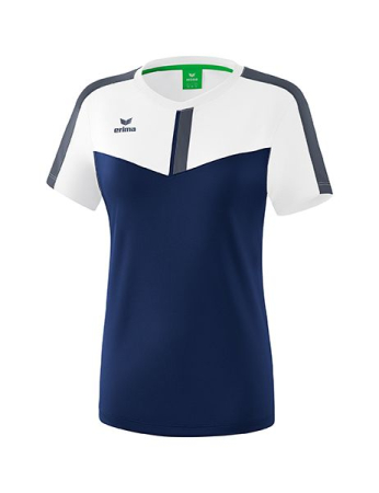 Outlet - Tricou ERIMA Squad Alb/Navy/Gri
