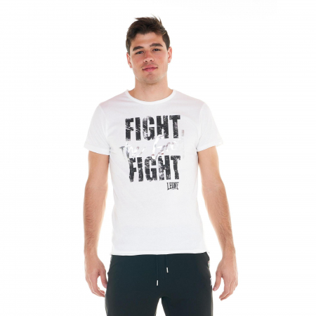 Îmbrăcăminte - Tricou Leone Fight the Good Fight Alb