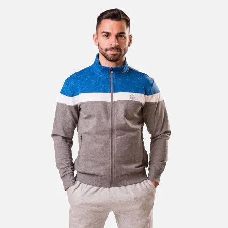 Market - Bluza cu fermoar PEAK Advance gri/albastru