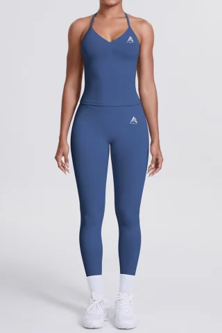 Noutati - Bustiera FITSKIN V-Form Longline Albastra