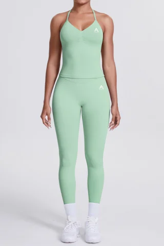 Noutati - Bustiera FITSKIN V-Form Longline Verde Menta