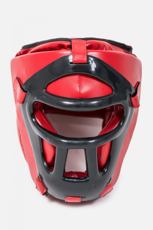 Casti Arte Martiale - Casca ARMURA cu grilaj Dominator 2.0 Rosie