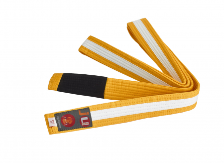 Toate Sporturile - Centura BJJ Junior Ju Sports Galben/Alb