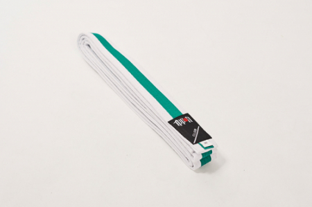 Toate Sporturile - Centura Arte Martiale Ippon Gear Alb/Verde/Alb