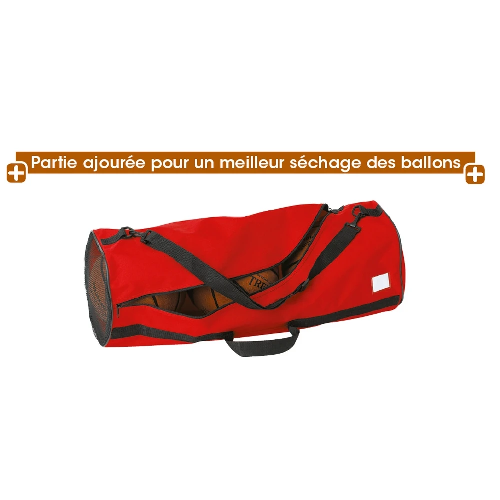 Saci pentru mingi Fotbal - Sac pentru 3 Mingi Rosu