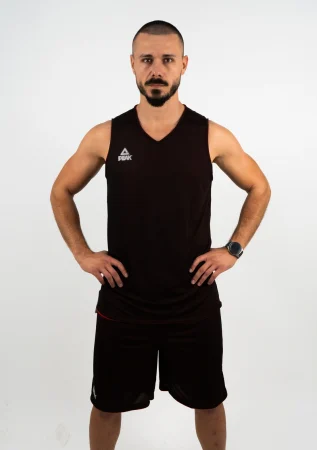 Toate Sporturile - Set Maiou/Short Baschet Reversibil Peak Negru/Alb