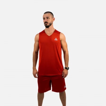 Toate Sporturile - Set Maiou/Short Baschet Reversibil Peak Rosu/Negru