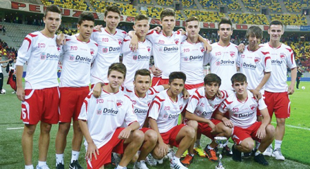 Noutati - Set Tricou/Short Alb/Rosu