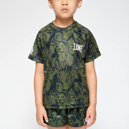 Tricouri - Tricou Leone Leo Camo Verde Junior