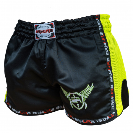 Barbati - Short kickboxing ARMURA Muay 2.0 Negru/Verde