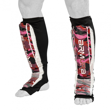 Toate Sporturile - Tibiere ARMURA Urban Camo Rosii