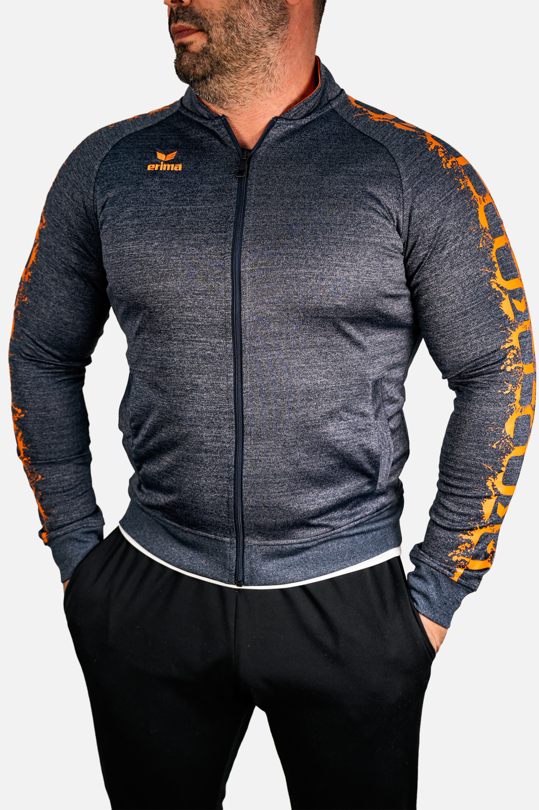 Bluza ERIMA Graffic 5 Gri/Portocaliu [3]