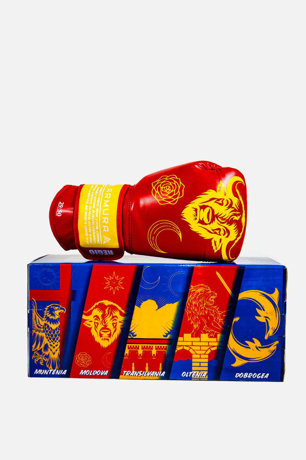 Manusi de Box ARMURA Regio Moldova Rosu/Galben Editie Limitata [2]