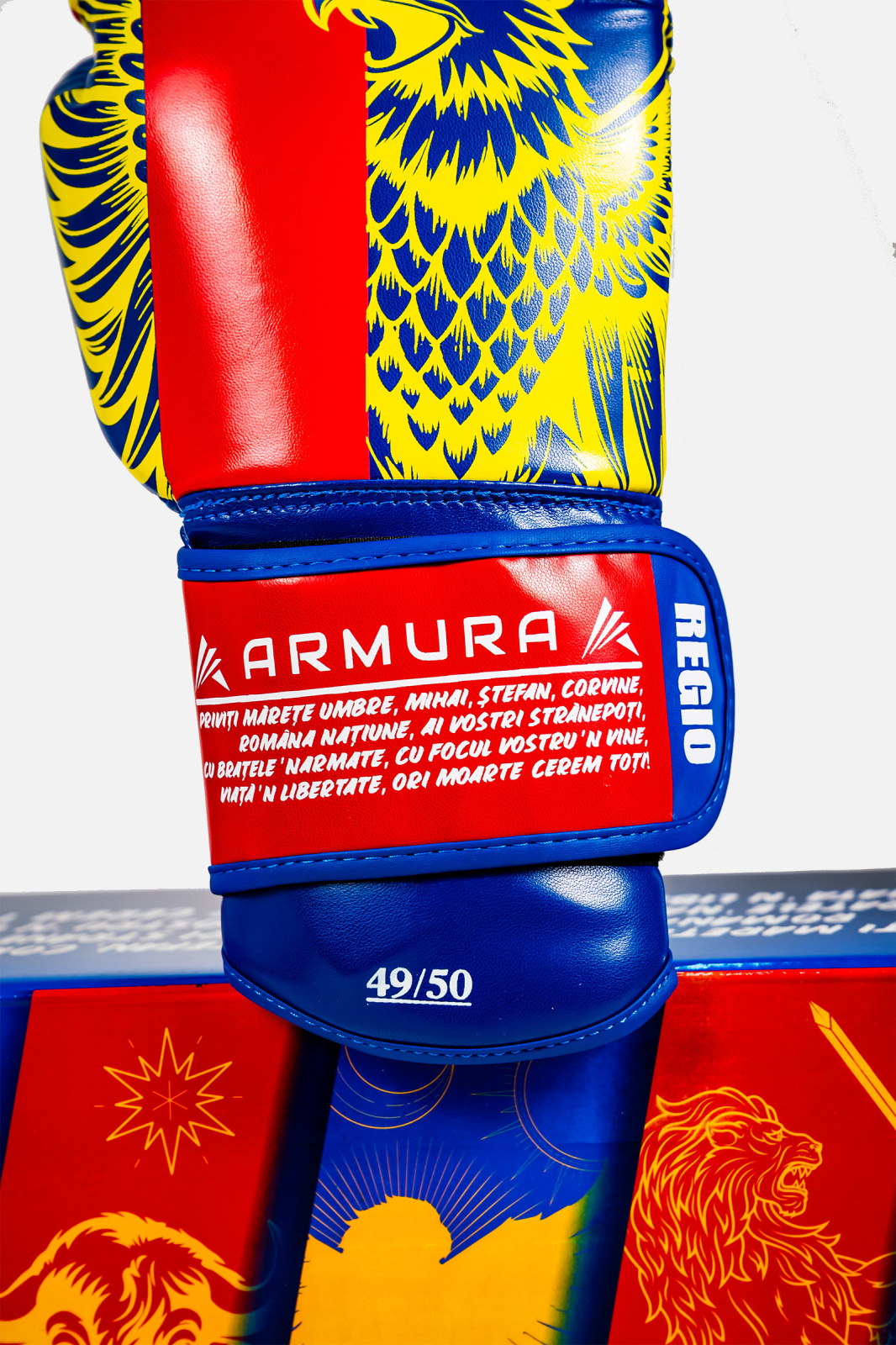 Manusi de Box ARMURA Regio Muntenia Albastru/Rosu Editie Limitata [4]