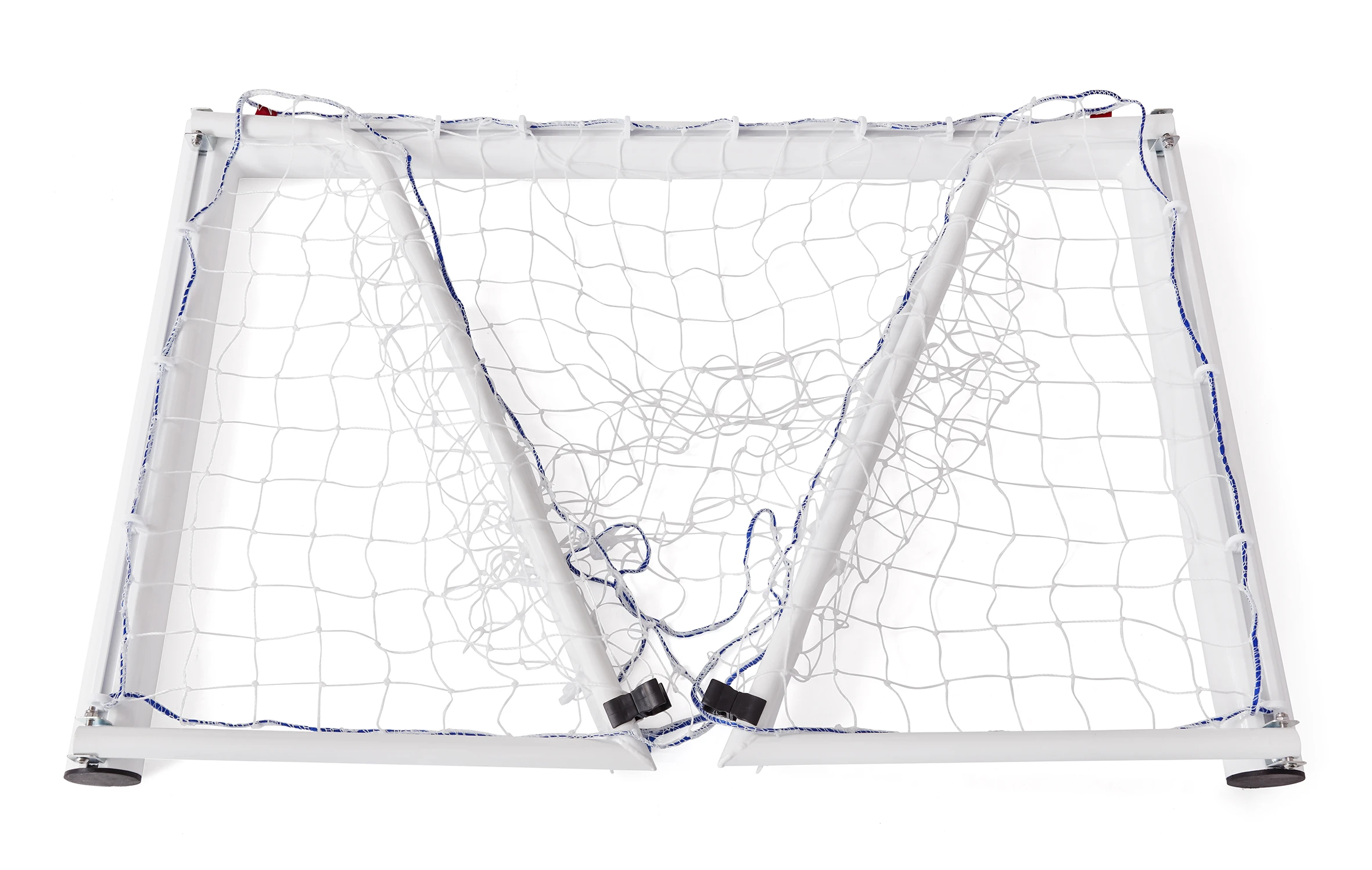 Poarta de Fotbal din Aluminiu Pliabila Alba [2]