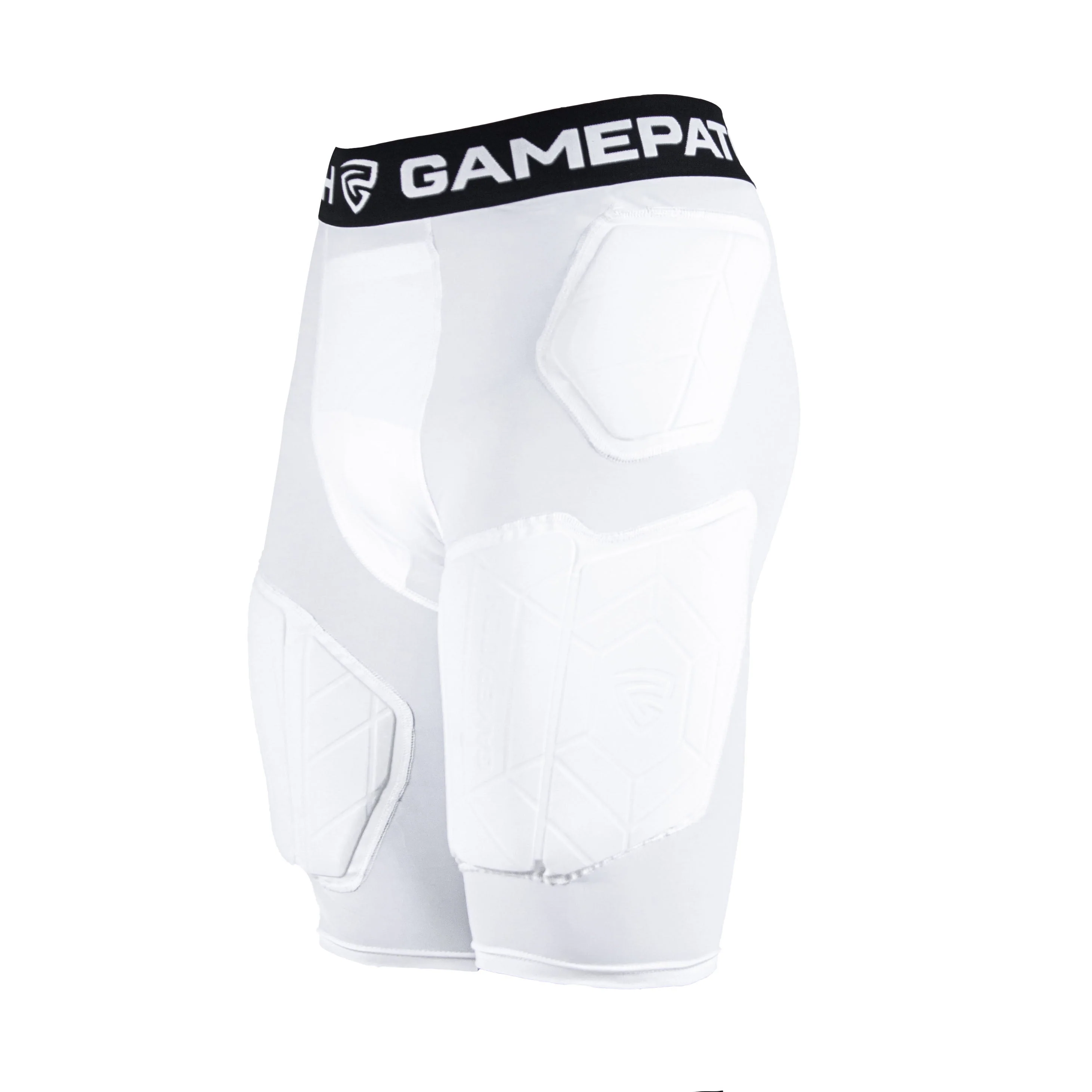 Shorts Pro cu protecție GAMEPATCH Albi [1]