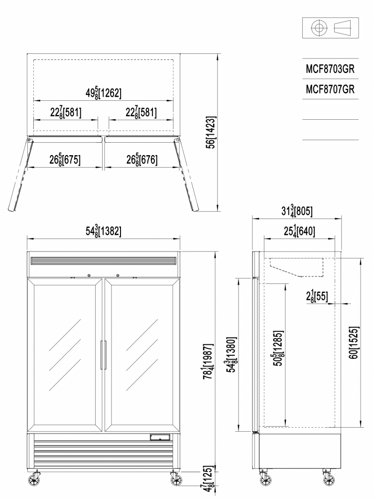 Frigider Profesional 1400l cu Doua Usi de Sticla [3]