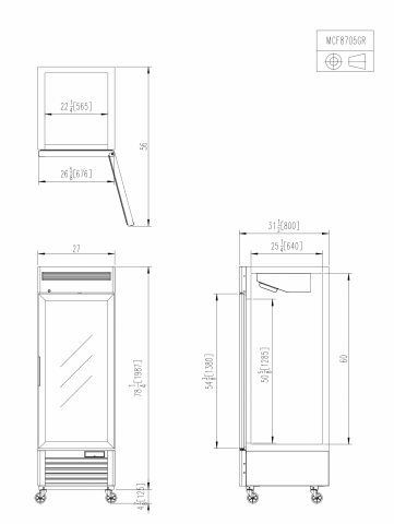 Frigider Profesioanl 700l cu Usa de Sticla [5]