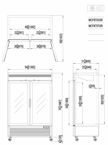 Frigider Profesional 1400l cu Doua Usi de Sticla [2]
