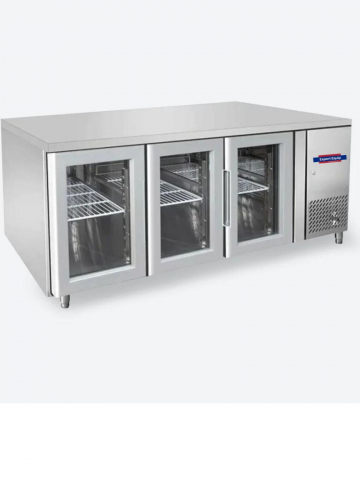 Mese Reci cu Geam - Masa Rece  cu Geam Termoizolant   - 1.8 m - 3 Usi - 420 L