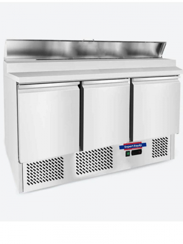 Mese Pizza - Saladeta/Masa Rece Preparare - 3 Usi - 1.4 m - INOX