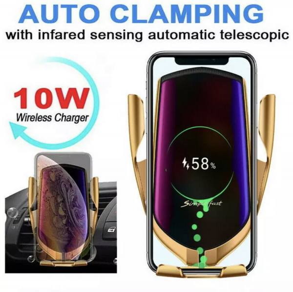 Suport telefon auto cu incarcare wireless [7]