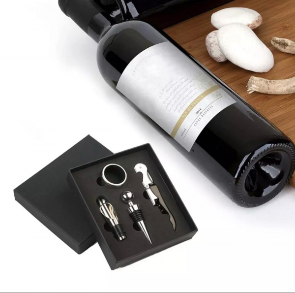Set 4 buc accesorii pentru deschiderea sticlei de vin din oțel inoxidabil [10]