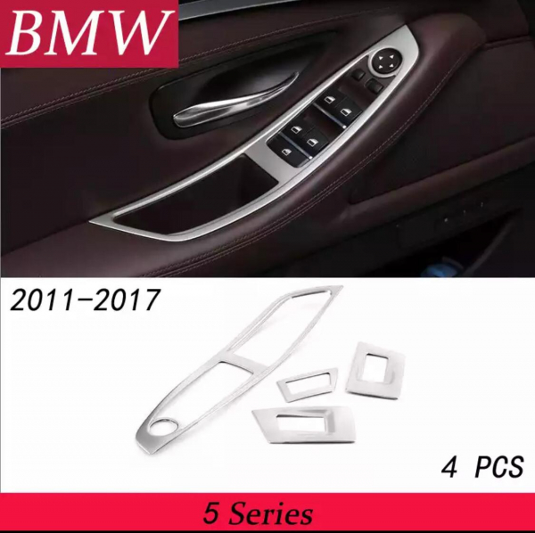 Set 4 piese ornament portiera din aliaj pentru BMW F10 seria 5  2011>2017 [7]