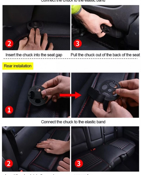 Husa scaun auto pentru sezut, scaune universale, piele ecologica [5]