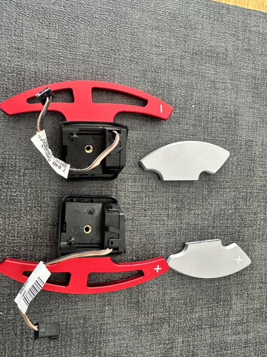 Set 2 padele volan pentru BMW, Shift Paddle rosu, BMW 3 Series E90 E92 E93 M3 E70 E71 X5M X6M [3]