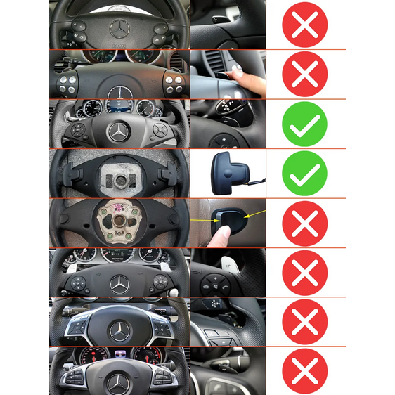 Set 2 padele volan pentru Mercedes-Benz, Shift Paddle W212 S212 C207 A207 X164 W221 R171 W251 W164 MB W204 X204 R230 [9]