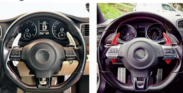 Set 2 padele volan pentru VW, Shift Paddle, VW Tiguan Golf 6 MK5 MK6 Jetta GTI R20 R36 CC Scirocco [7]