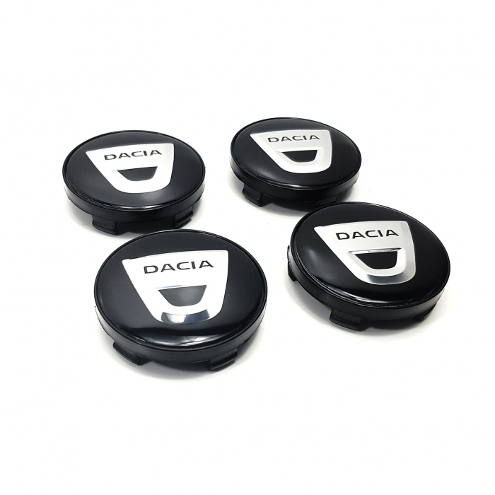 Set 4 capace jante aliaj roti Dacia negru [2]