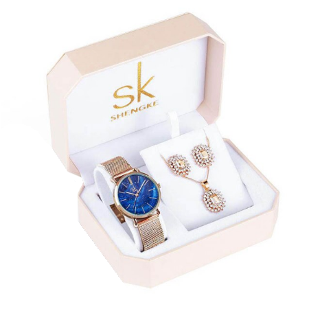 Set cadou 4 buc pentru femei: ceas, cercei, colier [1]