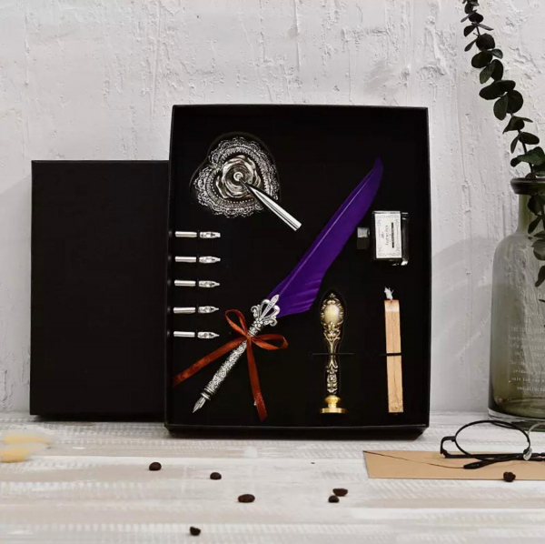Set stilou + stampila (5penite) [3]