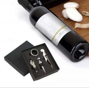 Set 4 buc accesorii pentru deschiderea sticlei de vin din oțel inoxidabil [9]