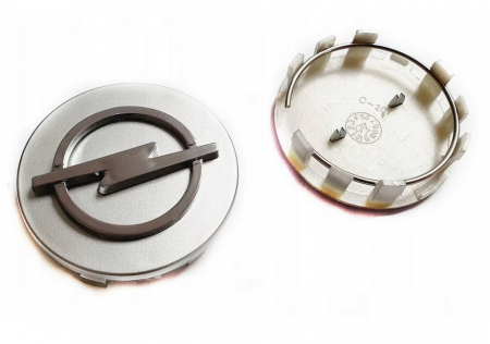 Set 4 capace jante aliaj roti Opel gri/silver 59mm [1]