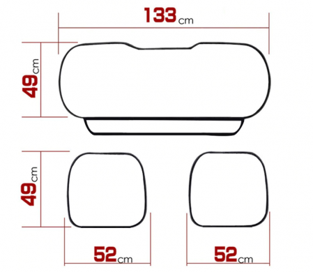 Set 3 huse scaun auto pentru sezut, piele ecologica [2]