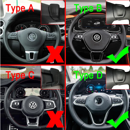 Set 2 padele volan pentru VW, Shift Paddle, VW Golf7.5 MK7 Golf8 MK8 VW POLO MK6 Touareg Passat B8 2017-2020 [7]