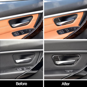 set 4 ornamente fibră de carbon pentru BMW culoare M [6]