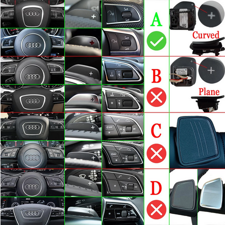 Set 2 padele volan pentru Audi, Shift Paddle, Audi A3 S3 A4 S4 B8 A5 S5 A6 S6 A8 Q5 Q7 TT [8]