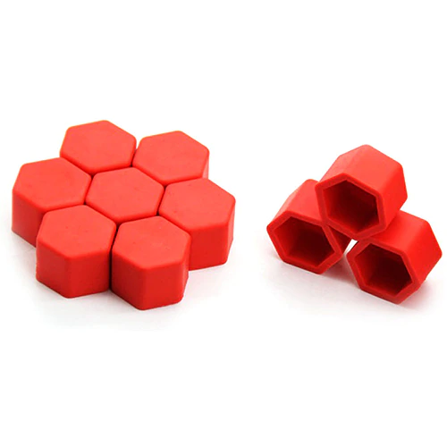 Set 20 capace prezoane din silicon colorate 17mm rosu [3]